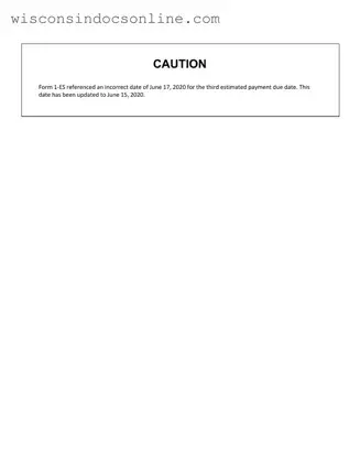 Blank Wisconsin 1 Es Form