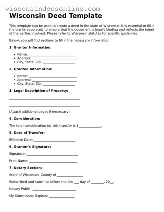 Attorney-Approved Wisconsin Deed Template