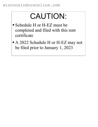 Blank Wisconsin Rent Certificate Form